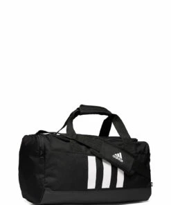 adidas Performance Essentials 3-Stripes Duffel Bag Small Gym Bags For Men Black/white -men bags sale shop adign2041 cblackwhite 2