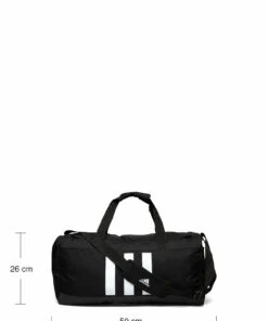adidas Performance Essentials 3-Stripes Duffel Bag Medium Gym Bags For Men Black/white -men bags sale shop adign2046 cblackwhite 8