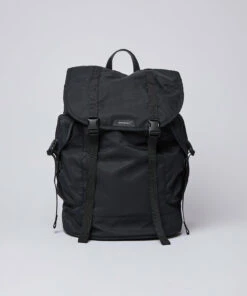 SANDQVIST CHARLIE Backpacks For Men Black With Black Leather