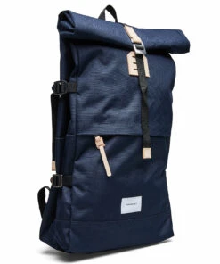 SANDQVIST BERNT Backpacks For Men Navy With Natural Leather -men bags sale shop andsqa1373 c985627146 2