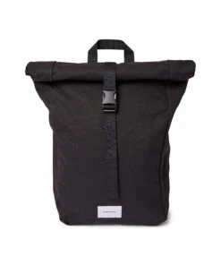 SANDQVIST KAJ Backpacks For Men Black With Black Webbing