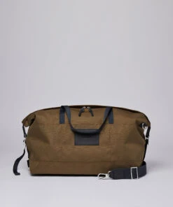 SANDQVIST MILTON Weekend Bags For Men Olive With Black Leather -men bags sale shop andsqa1764 c720505815 11