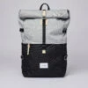 SANDQVIST BERNT Backpacks For Men Multi Grey/black With Natural Leather