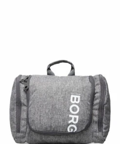 Björn Borg CORE TOILET CASE L Toiletry Bags For Men Grey Melange