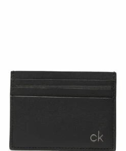 Calvin Klein SMOOTH CK CARDHOLDER Wallets & Card Holders For Men Black -men bags sale shop ckmk50k504298 cblack v001 1
