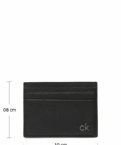 Calvin Klein SMOOTH CK CARDHOLDER Wallets & Card Holders For Men Black -men bags sale shop ckmk50k504298 cblack v001 8