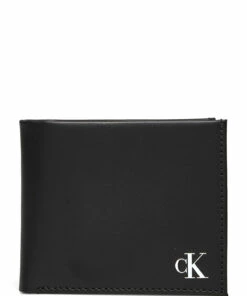Calvin Klein PRINTED MONO BILLFOLD W/COIN Wallets & Card Holders For Men Black