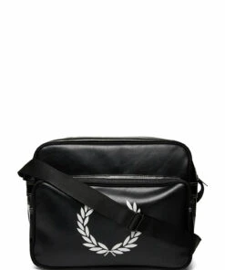 Fred Perry LAUREL W B SHLD BAG Shoulder Bags For Men Black -men bags sale shop fpyl1321 cblack v102 1