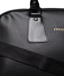 Fred Perry PIQUE TEX PU GRIP BAG Weekend Bags For Men Black -men bags sale shop fpyl2242 cblack v102 3