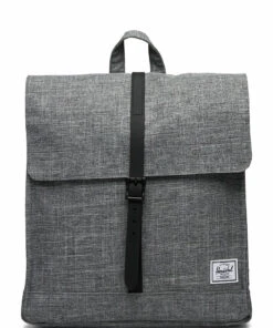Herschel City Mid Volume Backpacks For Men Raven Crosshatch