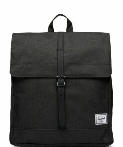 Herschel City Mid Volume Backpacks For Men Black Crosshatch/black