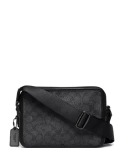 Coach Charter Crossbody 24 in Signature Coated Canvas Shoulder Bags For Men Charcoal -men bags sale shop oac5341 ccharcoal 1