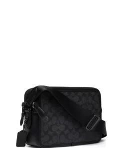 Coach Charter Crossbody 24 in Signature Coated Canvas Shoulder Bags For Men Charcoal -men bags sale shop oac5341 ccharcoal 2