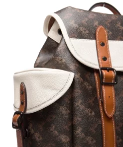 Coach Hitch Backpack in Horse and Carriage Coated Canvas Backpacks For Men Truffle/chalk -men bags sale shop oac8460 ctrufflechalk 3