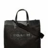Field Tote 40 in Organic Cotton Canvas with Coach Badge Carry Bags For Men Black