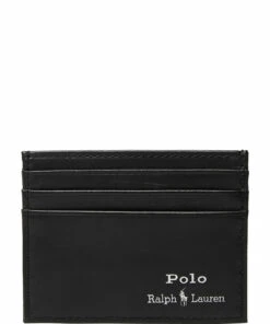 Polo Ralph Lauren Leather Card Case Wallets & Card Holders For Men Black -men bags sale shop raf405803867 cblack v310022wah 1