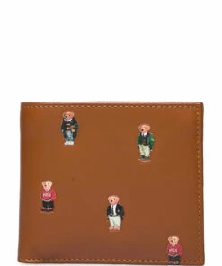 Polo Ralph Lauren Polo Bear Leather Billfold Wallet Wallets & Card Holders For Men Tan