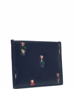 Polo Ralph Lauren Polo Bear Leather Card Case Wallets & Card Holders For Men Navy -men bags sale shop raf405826010 cnavy v10000102wbt 3