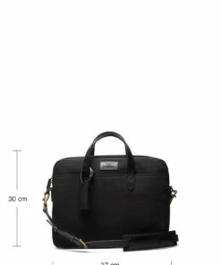 Polo Ralph Lauren Leather-Trim Canvas Briefcase Laptop Bags For Men Black/black -men bags sale shop raf405829415 cblackblack v10038172waq 8