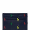 Polo Ralph Lauren Signature Pony Leather Card Case Wallets & Card Holders For Men Navy/multi