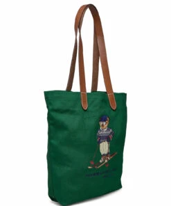 Polo Ralph Lauren Polo Bear Twill Shopper Tote Carry Bags For Men Green -men bags sale shop raf405851429 cgreen v10010662wkh 2