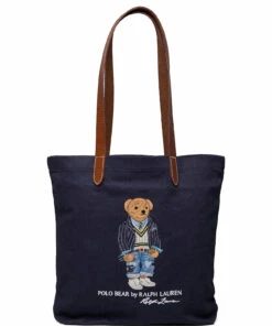 Polo Ralph Lauren Polo Bear Twill Shopper Tote Carry Bags For Men Newport Navy -men bags sale shop raf405860356 cnewportnavy v10038172wcx 1