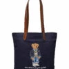 Polo Ralph Lauren Polo Bear Twill Shopper Tote Carry Bags For Men Newport Navy