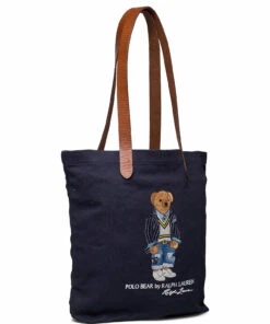 Polo Ralph Lauren Polo Bear Twill Shopper Tote Carry Bags For Men Newport Navy -men bags sale shop raf405860356 cnewportnavy v10038172wcx 2