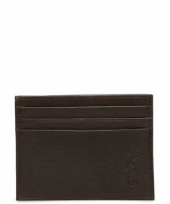 Polo Ralph Lauren Pebble Leather Card Case Wallets & Card Holders For Men Black -men bags sale shop rafa79aw727r0580 cbrown va2006 1