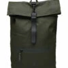 Rains Rolltop Rucksack Backpacks For Men 03 Green