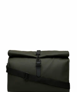 Rains Rolltop Messenger Shoulder Bags For Men 01 Black -men bags sale shop rai13940 c03green 1