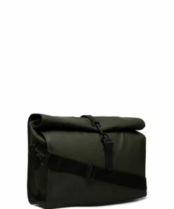 Rains Rolltop Messenger Shoulder Bags For Men 01 Black -men bags sale shop rai13940 c03green 2