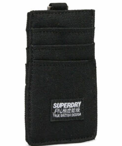Superdry FABRIC CARD WALLET Wallets & Card Holders For Men Black -men bags sale shop sdm9810015a cblack 2