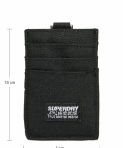 Superdry FABRIC CARD WALLET Wallets & Card Holders For Men Black -men bags sale shop sdm9810015a cblack 8