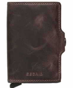 Secrid Twinwallet Wallets & Card Holders For Men Vintage Cognac-silver -men bags sale shop sectwinwallettv cvintagechocolate