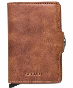 Secrid Twinwallet Wallets & Card Holders For Men Vintage Cognac-silver -men bags sale shop sectwinwallettv cvintagecognacsilver