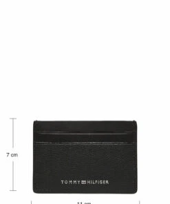 Tommy Hilfiger BUSINESS MINI CC HOLDER Wallets & Card Holders For Men Black -men bags sale shop toham0am07807 cblack vbds 8