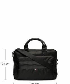 Tommy Hilfiger ELEVATED NYLON B COMPUTER BAG Laptop Bags For Men Black -men bags sale shop toham0am08101 cblack vbds 8