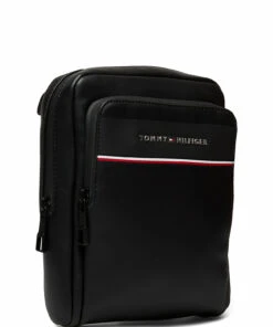 Tommy Hilfiger TH COMMUTER MINI REPORTER Shoulder Bags For Men Black -men bags sale shop toham0am08112 cblack vbds 2