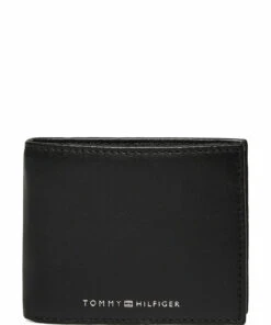Tommy Hilfiger TH DOWNTOWN MINI CC WALLET Wallets & Card Holders For Men Black -men bags sale shop toham0am08116 cblack vbds 1