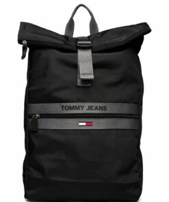 Tommy Hilfiger TJM ESSENTIAL ROLL TOP Backpacks For Men Black
