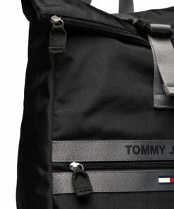 Tommy Hilfiger TJM ESSENTIAL ROLL TOP Backpacks For Men Black -men bags sale shop toham0am08205 cblack vbds 3