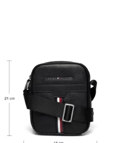 Tommy Hilfiger TH DOWNTOWN MINI REPORTER Shoulder Bags For Men Black -men bags sale shop toham0am08428 cblack vbds 8
