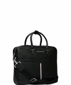 Tommy Hilfiger TH DOWNTOWN SLIM COMPUTER BAG Laptop Bags For Men Black -men bags sale shop toham0am08432 cblack vbds 2