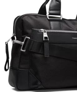 Tommy Hilfiger 1985 NYLON SLIM COMPUTER BAG Laptop Bags For Men Black -men bags sale shop toham0am08447 cblack vbds 3