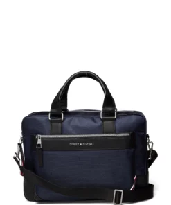 Tommy Hilfiger 1985 NYLON SLIM COMPUTER BAG Laptop Bags For Men Black -men bags sale shop toham0am08447 cdesertsky vdw5