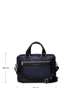 Tommy Hilfiger 1985 NYLON SLIM COMPUTER BAG Laptop Bags For Men Black -men bags sale shop toham0am08447 cdesertsky vdw5 8