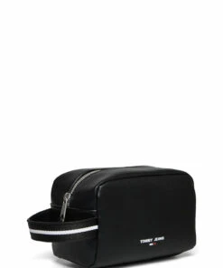Tommy Hilfiger TJM ESSENTIAL WASHBAG Toiletry Bags For Men Black -men bags sale shop toham0am08582 cblack vbds 2