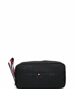 Tommy Hilfiger TH ESTABLISHED WASHBAG Toiletry Bags For Men Black -men bags sale shop toham0am08585 cblack vbds 1