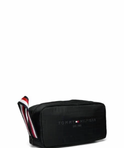 Tommy Hilfiger TH ESTABLISHED WASHBAG Toiletry Bags For Men Black -men bags sale shop toham0am08585 cblack vbds 2